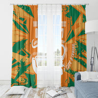 Ivory Coast Football Custom Window Curtain Les Elephants Champions - Wonder Print Shop