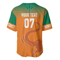 Ivory Coast Football Custom Baseball Jersey Ivory Elephants - Basic Style LT7 - Wonder Print Shop