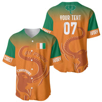 Ivory Coast Football Custom Baseball Jersey Ivory Elephants - Basic Style LT7 - Wonder Print Shop