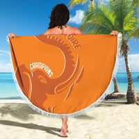 Ivory Coast Football Custom Beach Blanket Ivory Elephants - Basic Style LT7 - Wonder Print Shop