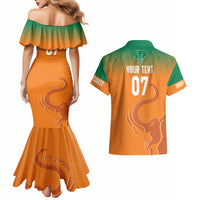 Ivory Coast Football Custom Couples Matching Mermaid Dress and Hawaiian Shirt Ivory Elephants - Basic Style LT7 - Wonder Print Shop