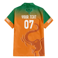 Ivory Coast Football Custom Family Matching Mermaid Dress and Hawaiian Shirt Ivory Elephants - Basic Style LT7 - Wonder Print Shop