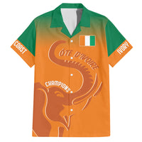 Ivory Coast Football Custom Family Matching Off Shoulder Long Sleeve Dress and Hawaiian Shirt Ivory Elephants - Basic Style - Wonder Print Shop