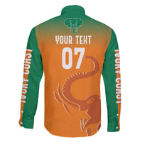 Ivory Coast Football Custom Family Matching Off Shoulder Long Sleeve Dress and Hawaiian Shirt Ivory Elephants - Basic Style - Wonder Print Shop