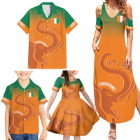 Ivory Coast Football Custom Family Matching Summer Maxi Dress and Hawaiian Shirt Ivory Elephants - Basic Style - Wonder Print Shop