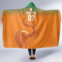 Ivory Coast Football Custom Hooded Blanket Ivory Elephants - Basic Style