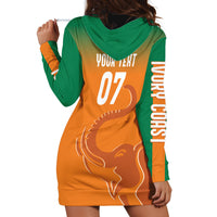 Ivory Coast Football Custom Hoodie Dress Ivory Elephants - Basic Style - Wonder Print Shop