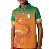 Ivory Coast Football Custom Kid Polo Shirt Ivory Elephants - Basic Style - Wonder Print Shop