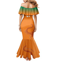 Ivory Coast Football Custom Mermaid Dress Ivory Elephants - Basic Style - Wonder Print Shop