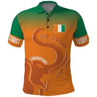 Ivory Coast Football Custom Polo Shirt Ivory Elephants - Basic Style - Wonder Print Shop