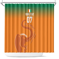 Ivory Coast Football Custom Shower Curtain Ivory Elephants - Basic Style