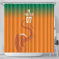 Ivory Coast Football Custom Shower Curtain Ivory Elephants - Basic Style