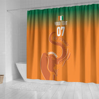 Ivory Coast Football Custom Shower Curtain Ivory Elephants - Basic Style