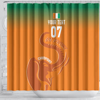 Ivory Coast Football Custom Shower Curtain Ivory Elephants - Basic Style