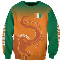 Ivory Coast Football Custom Sweatshirt Ivory Elephants - Basic Style - Wonder Print Shop