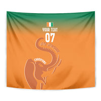 Ivory Coast Football Custom Tapestry Ivory Elephants - Basic Style - Wonder Print Shop