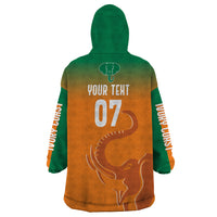 Ivory Coast Football Custom Wearable Blanket Hoodie Ivory Elephants - Basic Style - Wonder Print Shop