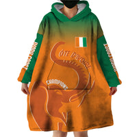 Ivory Coast Football Custom Wearable Blanket Hoodie Ivory Elephants - Basic Style - Wonder Print Shop