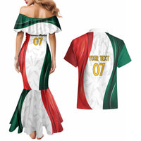 Custom Mexico Football Couples Matching Mermaid Dress and Hawaiian Shirt El Tricolor Viva Champions