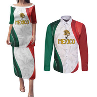 Custom Mexico Football Couples Matching Puletasi and Long Sleeve Button Shirt El Tricolor Viva Champions