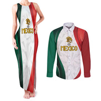 Custom Mexico Football Couples Matching Tank Maxi Dress and Long Sleeve Button Shirt El Tricolor Viva Champions