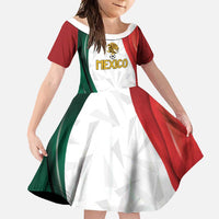 Custom Mexico Football Family Matching Off Shoulder Maxi Dress and Hawaiian Shirt El Tricolor Viva Champions