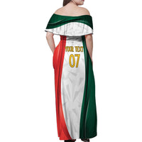 Custom Mexico Football Family Matching Off Shoulder Maxi Dress and Hawaiian Shirt El Tricolor Viva Champions