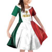 Custom Mexico Football Family Matching Off Shoulder Short Dress and Hawaiian Shirt El Tricolor Viva Champions
