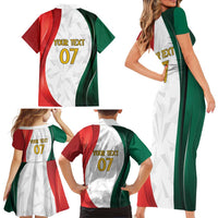 Custom Mexico Football Family Matching Short Sleeve Bodycon Dress and Hawaiian Shirt El Tricolor Viva Champions