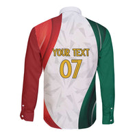 Custom Mexico Football Long Sleeve Button Shirt El Tricolor Viva Champions