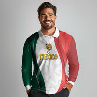 Custom Mexico Football Long Sleeve Polo Shirt El Tricolor Viva Champions