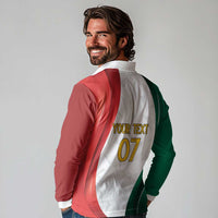 Custom Mexico Football Long Sleeve Polo Shirt El Tricolor Viva Champions