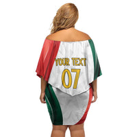 Custom Mexico Football Off Shoulder Short Dress El Tricolor Viva Champions