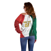 Custom Mexico Football Off Shoulder Sweater El Tricolor Viva Champions