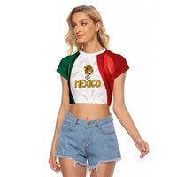 Custom Mexico Football Raglan Cropped T Shirt El Tricolor Viva Champions