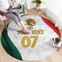 Custom Mexico Football Round Carpet El Tricolor Viva Champions