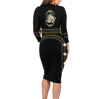 Mexico Mariachi Charro Costume Inpsired Family Matching Long Sleeve Bodycon Dress and Hawaiian Shirt
