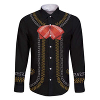 Mexico Mariachi Charro Costume Inpsired Family Matching Short Sleeve Bodycon Dress and Hawaiian Shirt