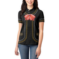 Mexico Mariachi Charro Costume Inpsired Women Polo Shirt