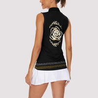 Mexico Mariachi Charro Costume Inpsired Women Sleeveless Polo Shirt