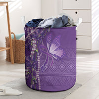 Lupus Awareness Purple Ribbon Butterfly Laundry Basket Hope