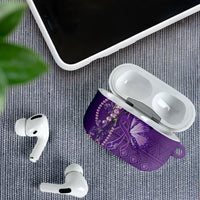 Lupus Awareness Purple Ribbon Butterfly AirPods Case Hope