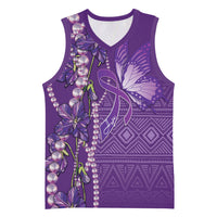 Lupus Awareness Purple Ribbon Butterfly Basketball Jersey Hope