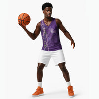 Lupus Awareness Purple Ribbon Butterfly Basketball Jersey Hope