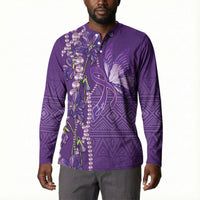 Lupus Awareness Purple Ribbon Butterfly Button Sweatshirt Hope