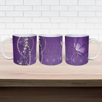 Lupus Awareness Purple Ribbon Butterfly Ceramic Mug Hope