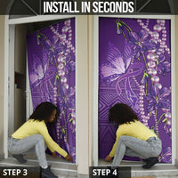 Lupus Awareness Purple Ribbon Butterfly Door Cover Hope