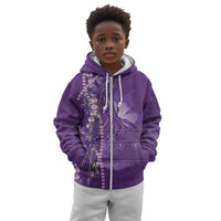 Lupus Awareness Purple Ribbon Butterfly Kid Hoodie Hope