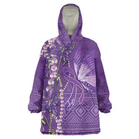 Lupus Awareness Purple Ribbon Butterfly Wearable Blanket Hoodie Hope