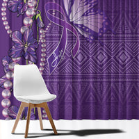 Lupus Awareness Purple Ribbon Butterfly Window Curtain Hope